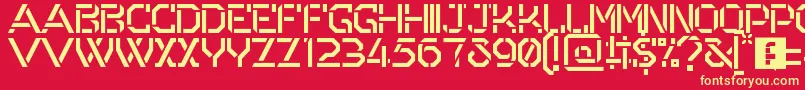 Шрифт Odessa – жёлтые шрифты на красном фоне