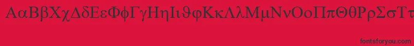 Symbol Font – Black Fonts on Red Background