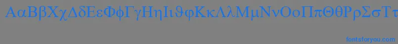 Symbol Font – Blue Fonts on Gray Background