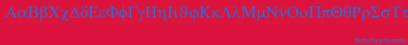 Symbol Font – Blue Fonts on Red Background