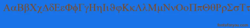 Symbol Font – Brown Fonts on Blue Background