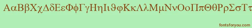 Symbol Font – Brown Fonts on Green Background