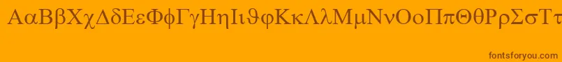 Symbol Font – Brown Fonts on Orange Background