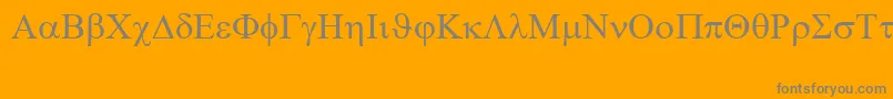 Symbol Font – Gray Fonts on Orange Background
