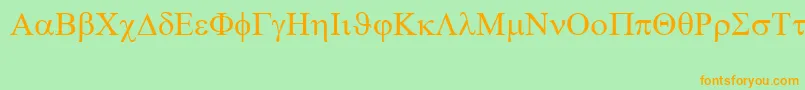 Symbol Font – Orange Fonts on Green Background