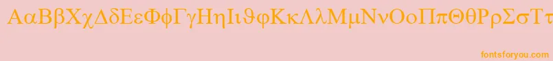 Symbol Font – Orange Fonts on Pink Background