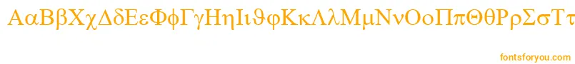 Symbol Font – Orange Fonts on White Background