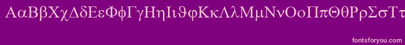 Symbol Font – Pink Fonts on Purple Background