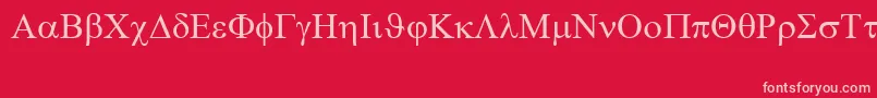 フォントSymbol – 赤い背景にピンクのフォント