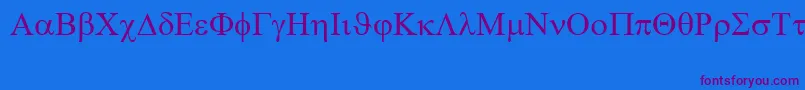 Symbol Font – Purple Fonts on Blue Background