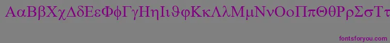 Symbol Font – Purple Fonts on Gray Background