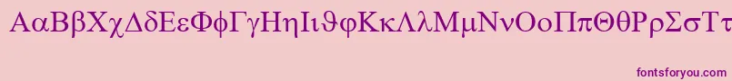 Symbol Font – Purple Fonts on Pink Background