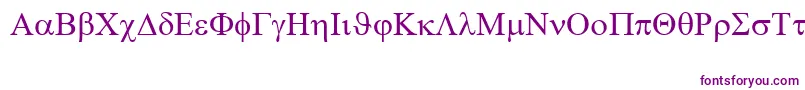 Symbol Font – Purple Fonts on White Background