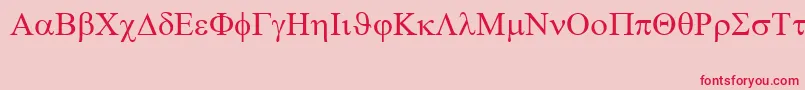 Symbol Font – Red Fonts on Pink Background