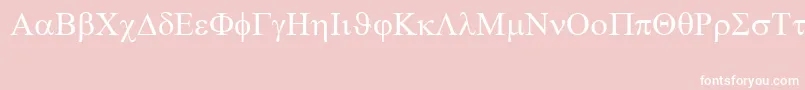 Symbol Font – White Fonts on Pink Background