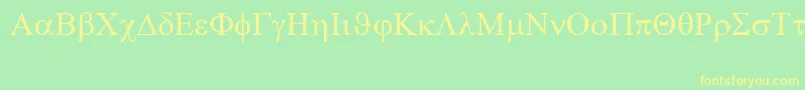 Symbol Font – Yellow Fonts on Green Background