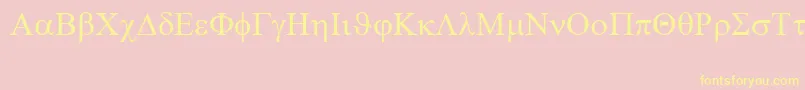 Symbol Font – Yellow Fonts on Pink Background