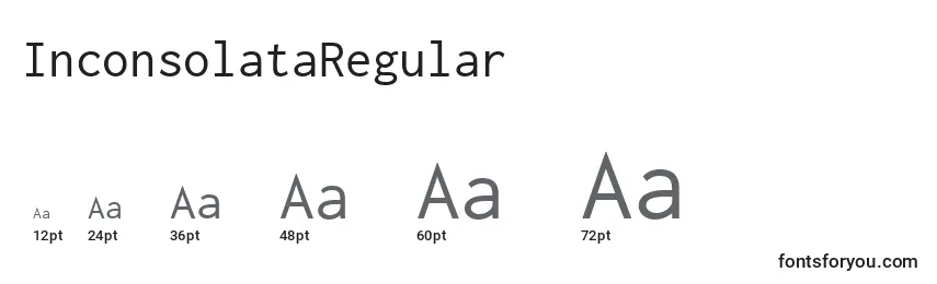 Размеры шрифта InconsolataRegular