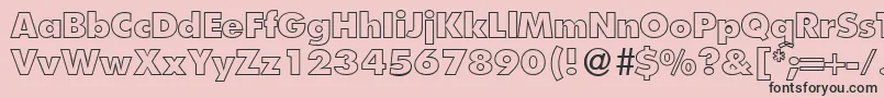 FunctiontwooutlineextraboldRegular Font – Black Fonts on Pink Background