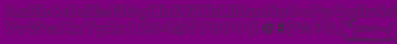 FunctiontwooutlineextraboldRegular Font – Black Fonts on Purple Background