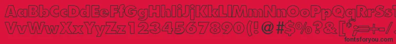 FunctiontwooutlineextraboldRegular Font – Black Fonts on Red Background