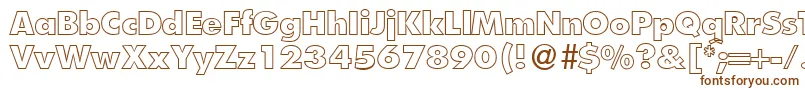 Шрифт FunctiontwooutlineextraboldRegular – коричневые шрифты на белом фоне