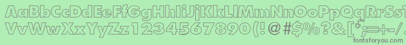 FunctiontwooutlineextraboldRegular Font – Gray Fonts on Green Background