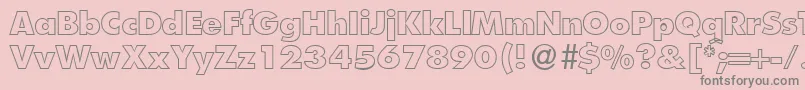 FunctiontwooutlineextraboldRegular Font – Gray Fonts on Pink Background