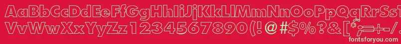 FunctiontwooutlineextraboldRegular Font – Green Fonts on Red Background