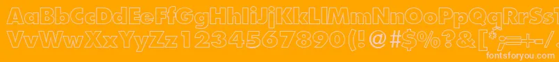 FunctiontwooutlineextraboldRegular Font – Pink Fonts on Orange Background