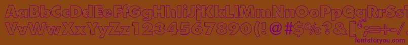 FunctiontwooutlineextraboldRegular Font – Purple Fonts on Brown Background