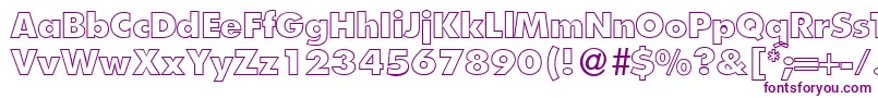 FunctiontwooutlineextraboldRegular Font – Purple Fonts on White Background