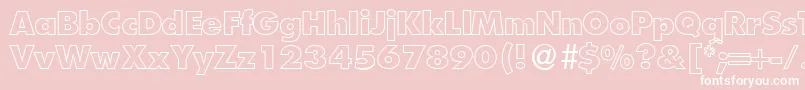 FunctiontwooutlineextraboldRegular Font – White Fonts on Pink Background