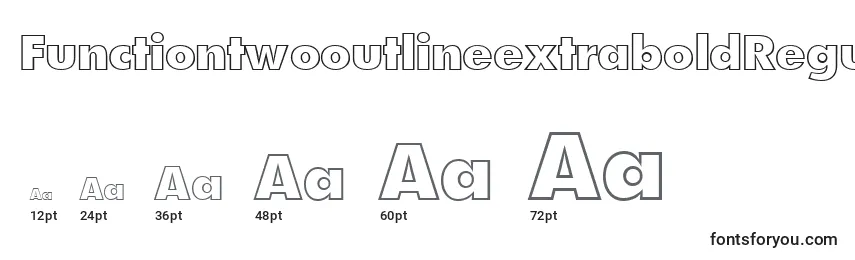 Размеры шрифта FunctiontwooutlineextraboldRegular