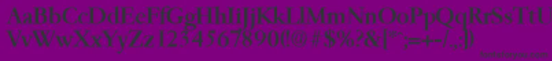 GaremondMedium-fontti – mustat fontit violetilla taustalla