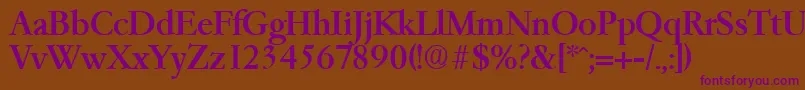 GaremondMedium Font – Purple Fonts on Brown Background