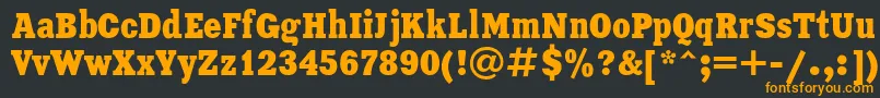 フォントUkrainianxeniacondensed – 黒い背景にオレンジの文字