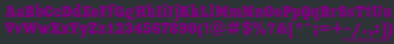 Ukrainianxeniacondensed Font – Purple Fonts on Black Background