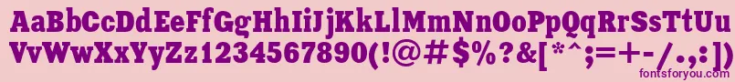 Ukrainianxeniacondensed Font – Purple Fonts on Pink Background