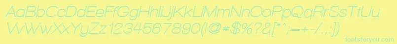 WalkwayObliqueBold Font – Green Fonts on Yellow Background