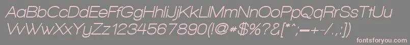 WalkwayObliqueBold Font – Pink Fonts on Gray Background