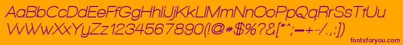 WalkwayObliqueBold Font – Purple Fonts on Orange Background