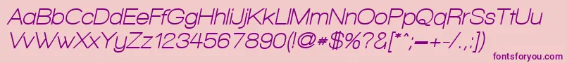 WalkwayObliqueBold Font – Purple Fonts on Pink Background