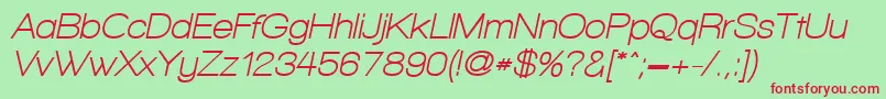 WalkwayObliqueBold Font – Red Fonts on Green Background