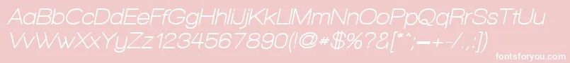 WalkwayObliqueBold Font – White Fonts on Pink Background