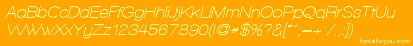 WalkwayObliqueBold Font – Yellow Fonts on Orange Background