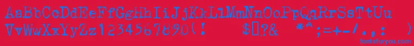 UnderwoodEtendu1913 Font – Blue Fonts on Red Background