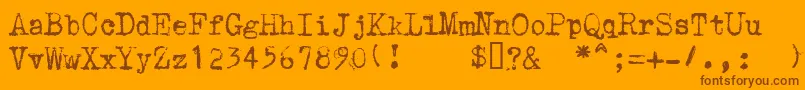 UnderwoodEtendu1913 Font – Brown Fonts on Orange Background