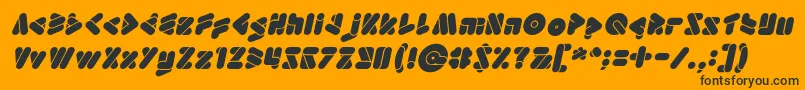 EmperorOfJapanItalic Font – Black Fonts on Orange Background