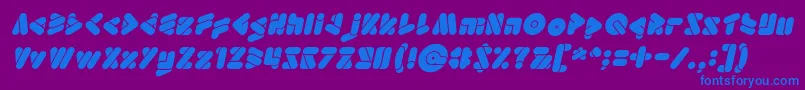 EmperorOfJapanItalic Font – Blue Fonts on Purple Background